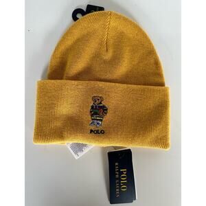 NWT Polo Ralph Lauren Polo Bear Yellow Hat One Size